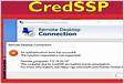 O FailureCode Server requer segurança RDP aprimorada com o CredSSP 0x00000005